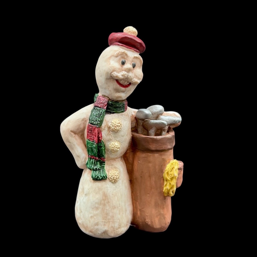 Janco Studio Bert Anderson Golf Snowman Figurine Christmas